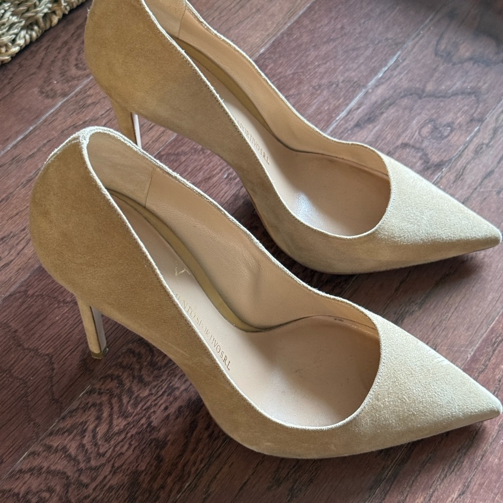 Versace 1969  Tan Suede Heels
